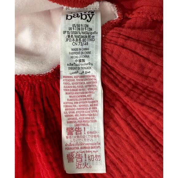 New DISNEY Store Baby Minnie Mouse Pink Red Dress Infant 9-12 Months 2 PC Set - Picture 6 of 8